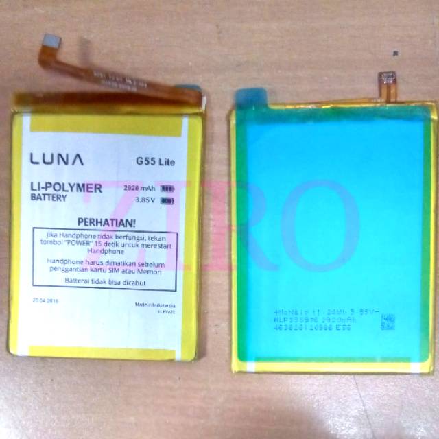 Baterai Battery LUNA G55 LITE XTREAM ULTIMA X