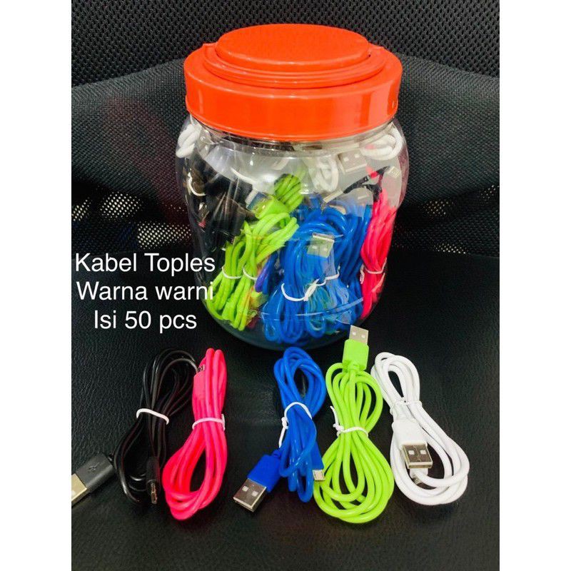 Kd Kabel Data Micro Usb Warna Warni Gepeng Kualitas Bagus