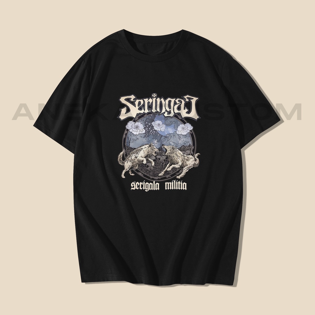 KAOS DISTRO BAND SERINGAI SERIGALA MILITIA / KAOS DISTRO KUALITAS PREMIUM