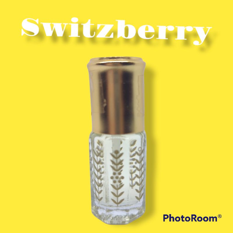 Parfum Switzberry Kemasan Tola Padi Ukuran 3,6 dan 12 ml 100% Murni Tidak Mengandung Campuran Apapun