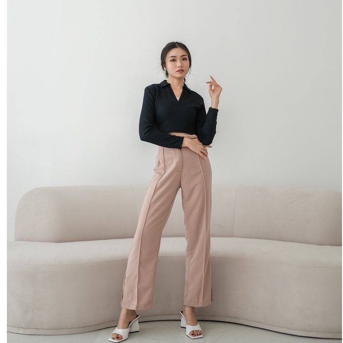 [TAVIA] MARLYN PANTS / CELANA PANJANG WANITA / CELANA KANTOR WANITA / CELANA BAHAN