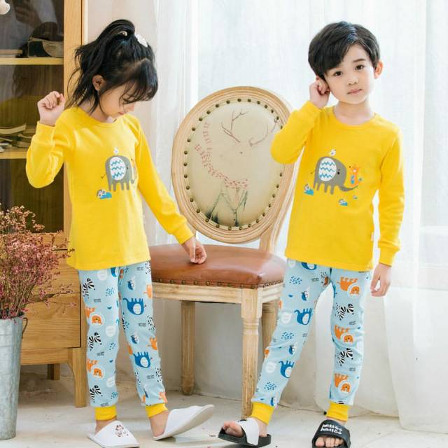 Piyama anak couple/ couple pajamas anak/ piyama anak kembar/ baju tidur import