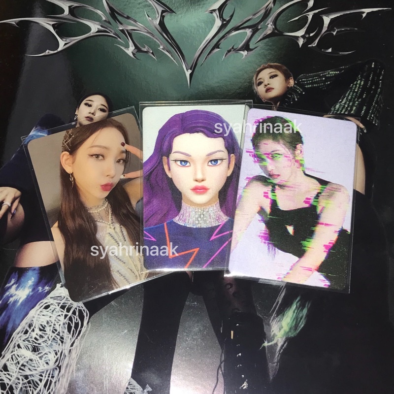 AESPA PHOTOCARD PC SAVAGE KARINA WINTER NINGNING AR CLIP LENTI