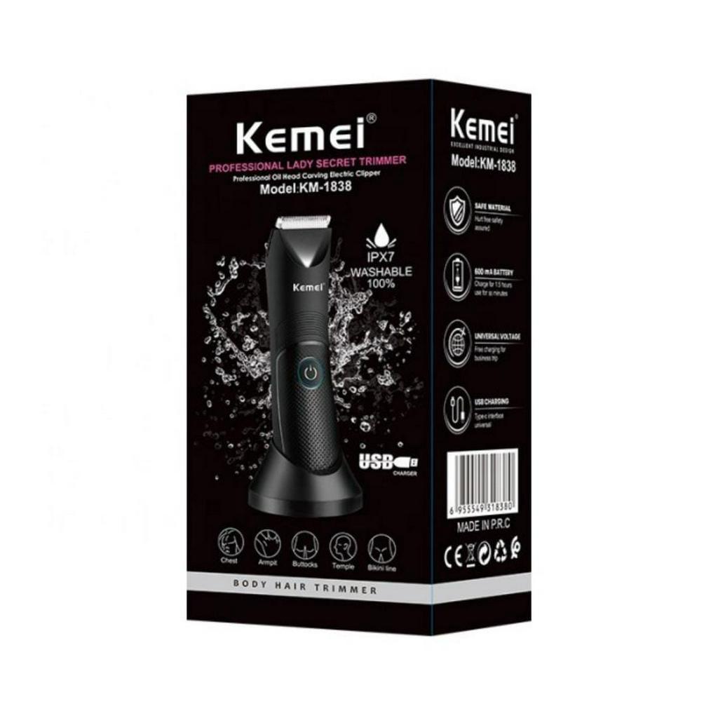 Alat Cukur Rambut Kemei KM-1838 Hair Clipper Elektrik Professional Detailer Trimmer Mesin Pemotong Rambut