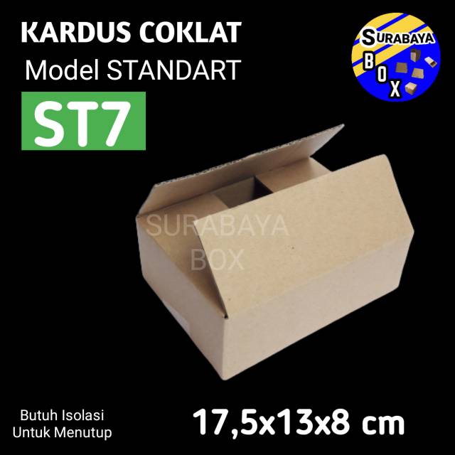 

KOTAK ST-7 KARDUS COKLAT POLOS ST7 KARTON BOX DUS PACKING HP AKSESORIS