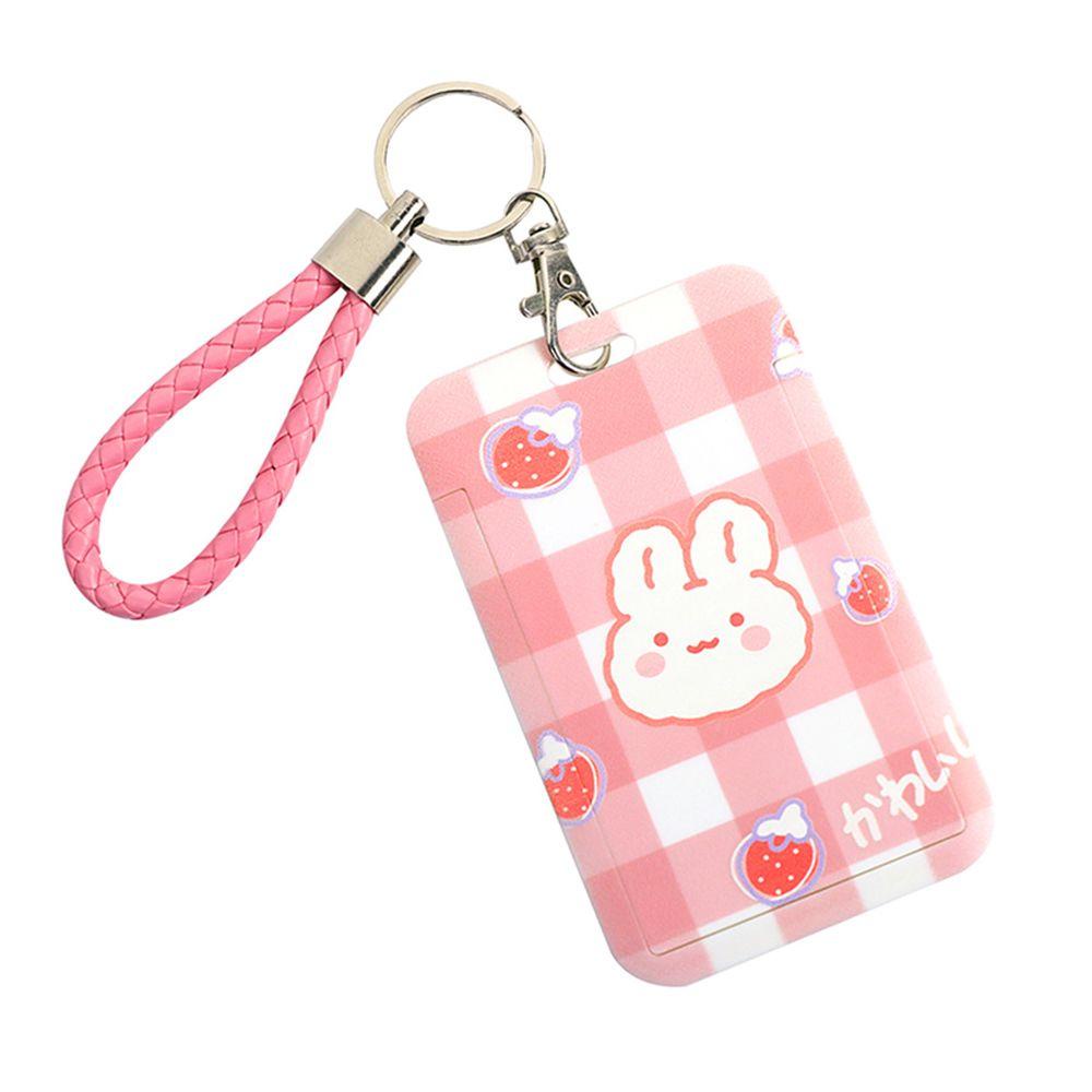 R-flower ID Badge Holders Retractable School Jendela Transparan Perlengkapan Kantor Card Holder Cover