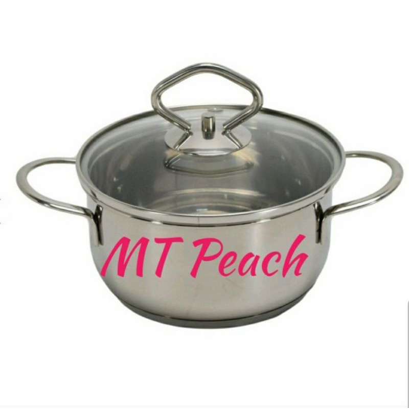 PANCI CASSEROLE PAN STAINLESS KRISCHEF 14CM CASSEROLE PAN W/ LID