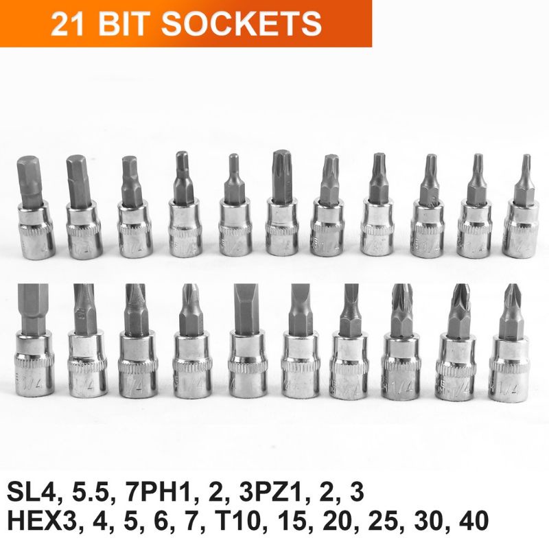 Kunci Sok Shock 46 pcs Lengkap Multipurpose Combination Socket Wrench (1/4&quot;)