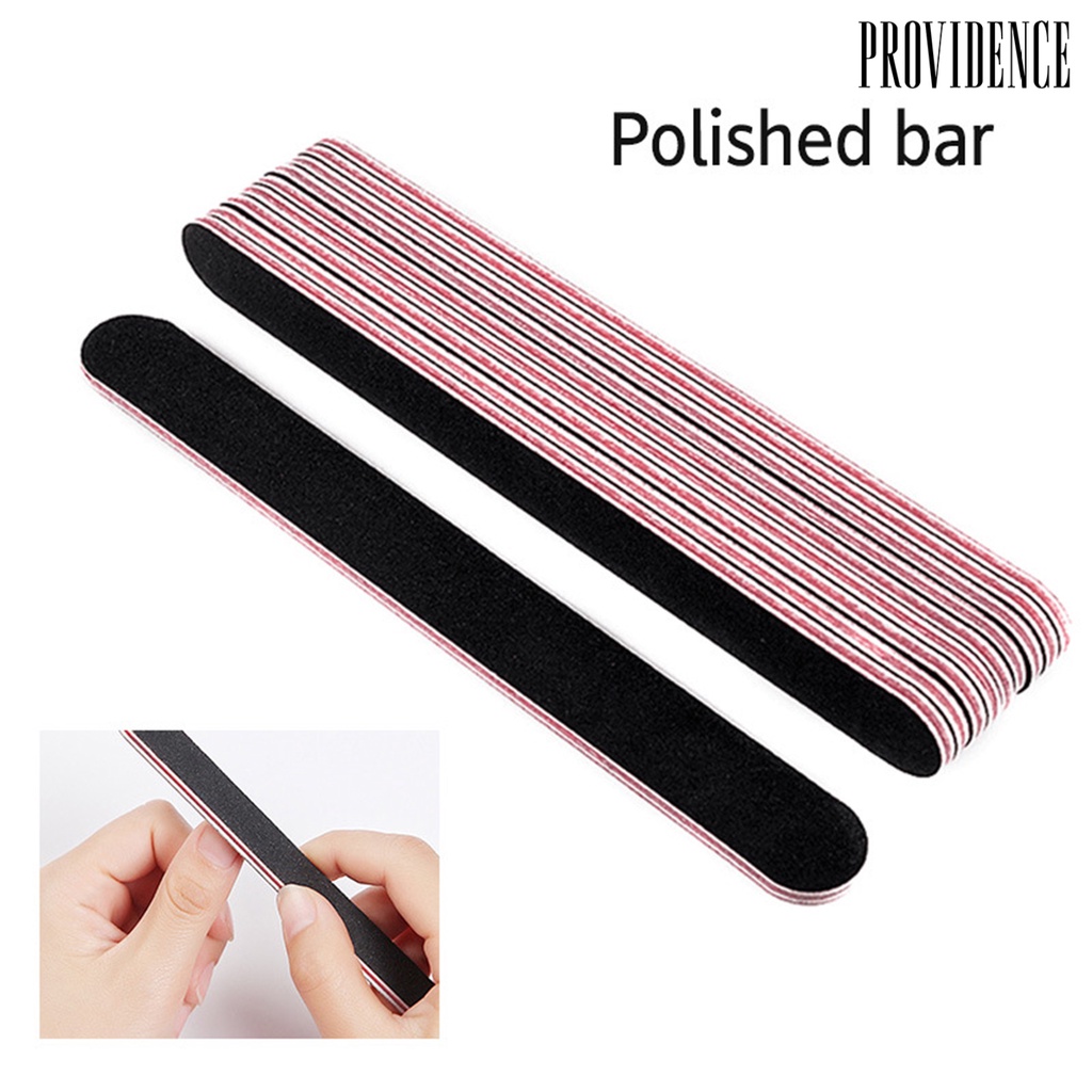 Providence 10Pcs Emery Board Large Area Wide Application Sandpaper Black Sand Red Heart Nail File for Salon