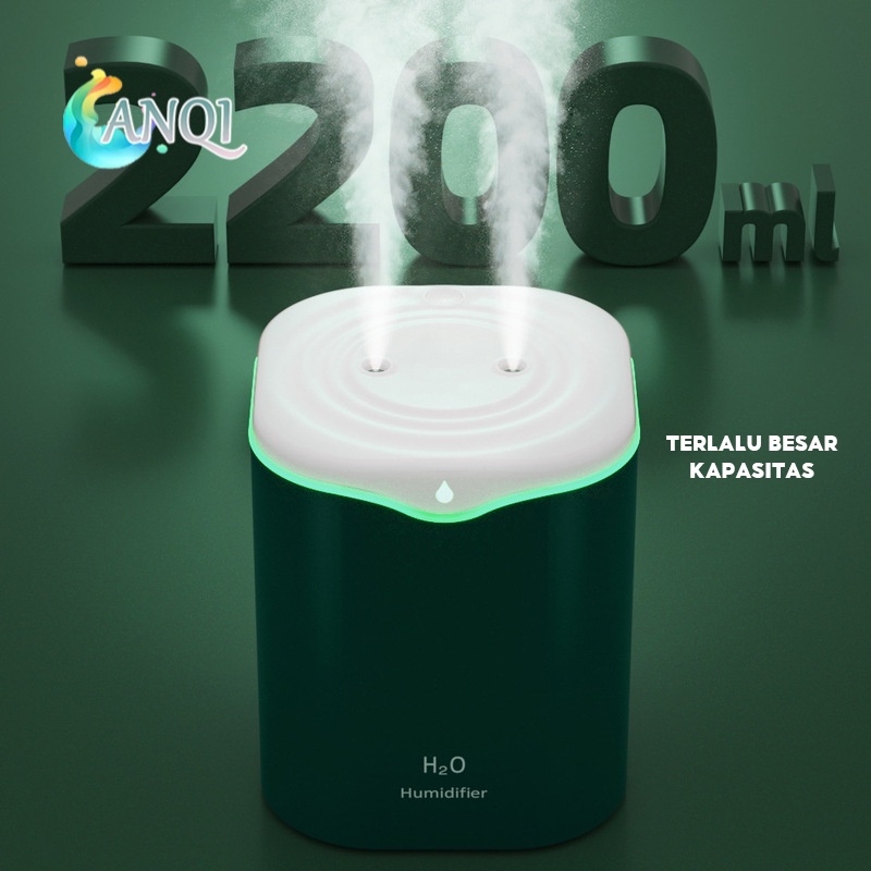 ANQI SHOP Humidifier K7 Air Aromaterapi Diffuser Dual Mist 2ltr Dual Mist VS-1833-2