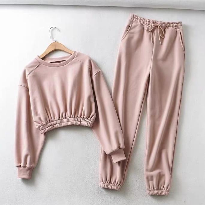 setelan wanita zara set-training set-setelan olahraga korea style