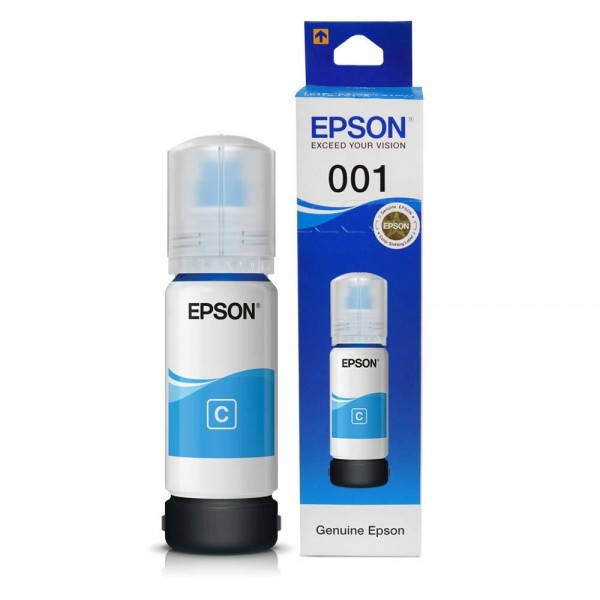 Refill Ink Tinta Epson 001 cyan biru Original Y200 C13T03Y200 Printer L4150 L4160 L6160 L6170 L6190