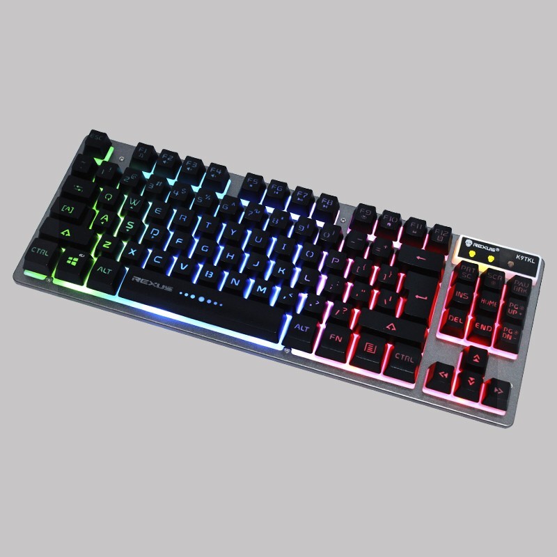 Rexus K9 TKL Fortress Backlit Floating Keys Gaming Keyboard REX-K9TKL