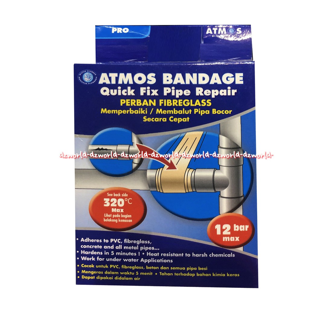 Atmos Bandage Quick Fix Pipe Repair Perban Fibreglass Untuk Pipa Bocor 12Bar