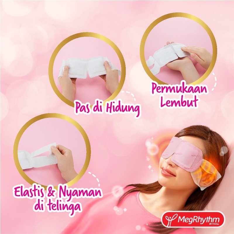 MegRhythm Steam Eye Mask Lavender Rose - Masker Mata Penghangat Relaksasi Mata Lelah Capek Bepergian