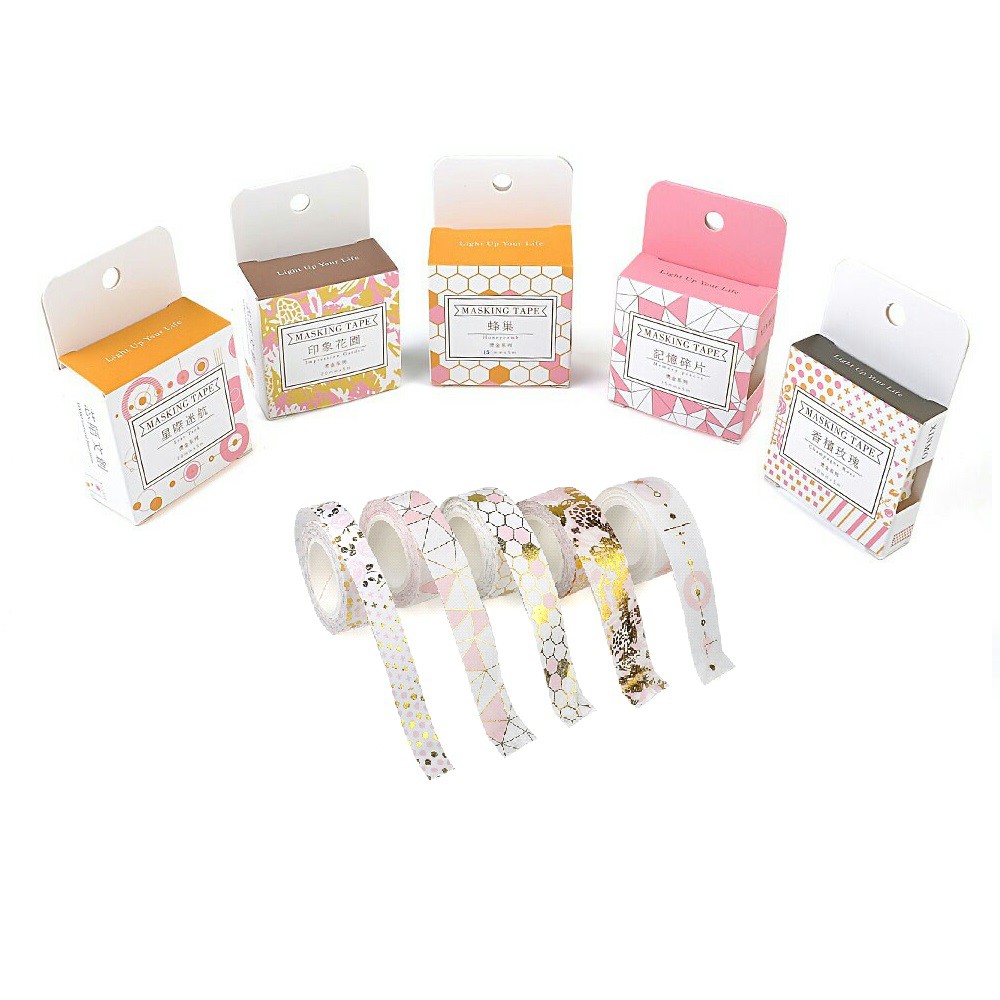 

XINMO MASKING TAPE - GLIMMER WASHI TAPE - SCRAPBOOKING DECORATIVE TAPE - STIKER SCRAPBOOK