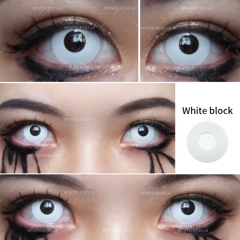 [✅COD] MYSTICEYES SOFTLENS COSPLAY CRAZY LENS CIRCLE BLOCK NORMAL 14.5MM