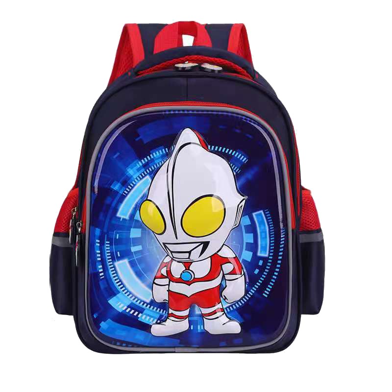 TAS RANSEL SEKOLAH TK / PAUD  ANAK LAKI LAKI GAMBAR JAGOAN ROBOT ULTRA GLOSSY TIMBUL 3Resleting IMPORT ( Luwi 12&quot;  )