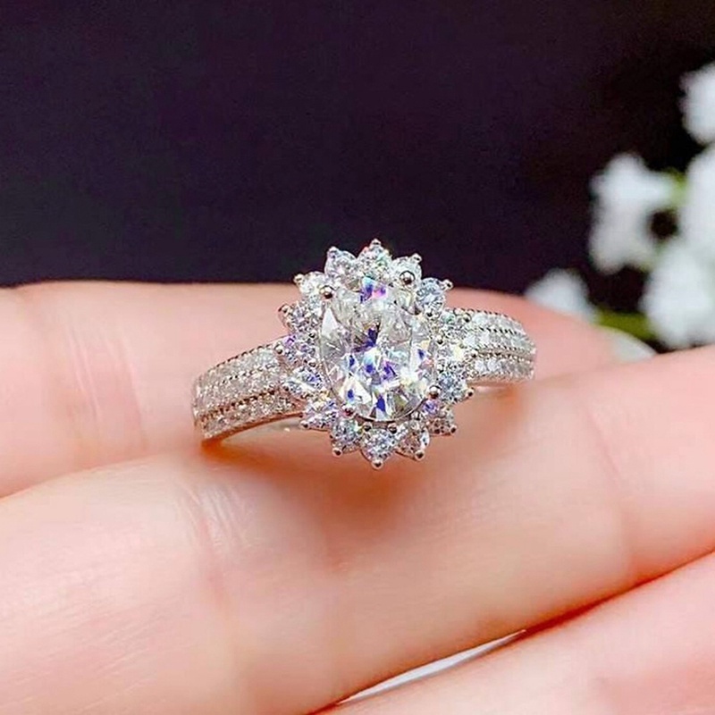 Cincin Wanita Hias Cubic Zirconia Gaya Trendymewah Bling Untuk Pertunanganpernikahanpesta