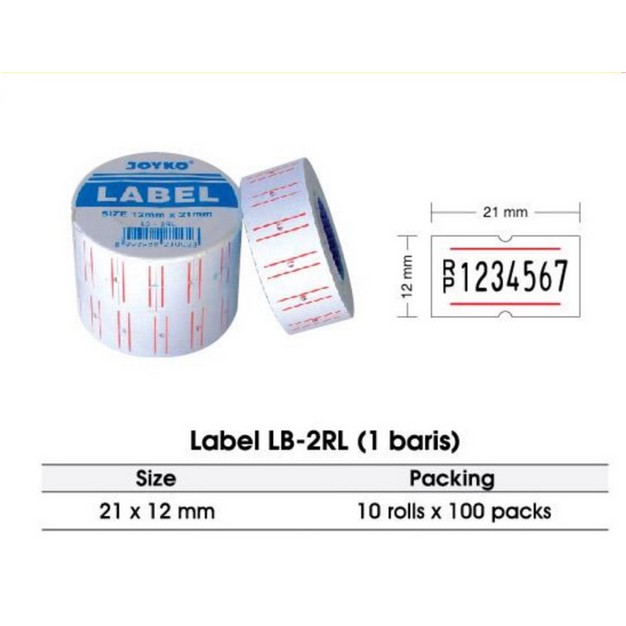 

Label Harga Joyko 12mm x 21mm LB-2RL