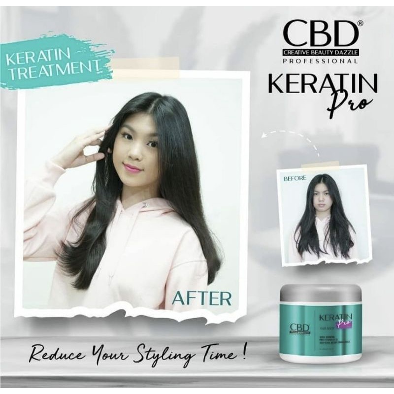 CBD Professional Keratin Pro Daily Use Hair Mask (Masker Rambut/Treatment) 500gr