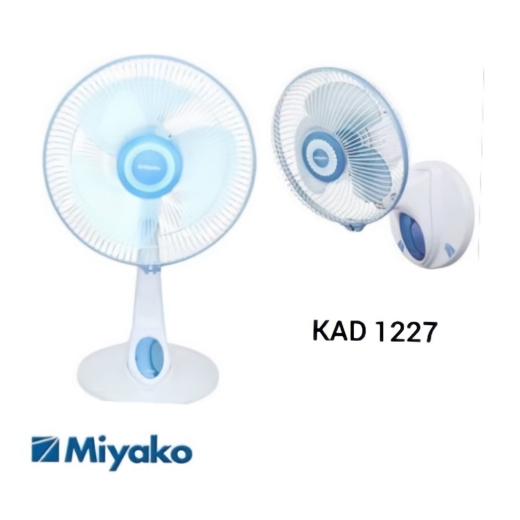 MIYAKO KAD-1227 B Kipas Angin Meja Dan Dinding 12inch 2 in 1KAD 1227 B