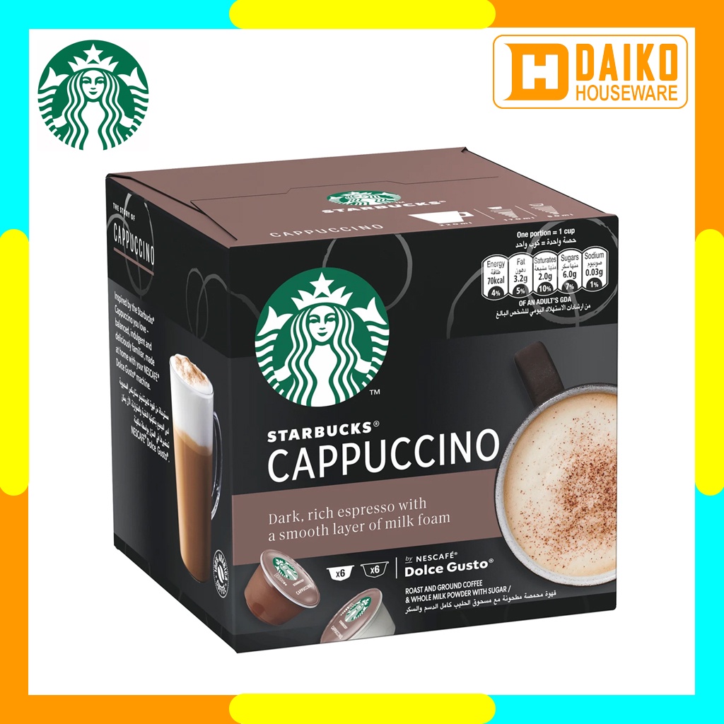 Starbucks Capsule Nescafe Dolce Gusto NDG Cappuccino 1 Box Original Nestle