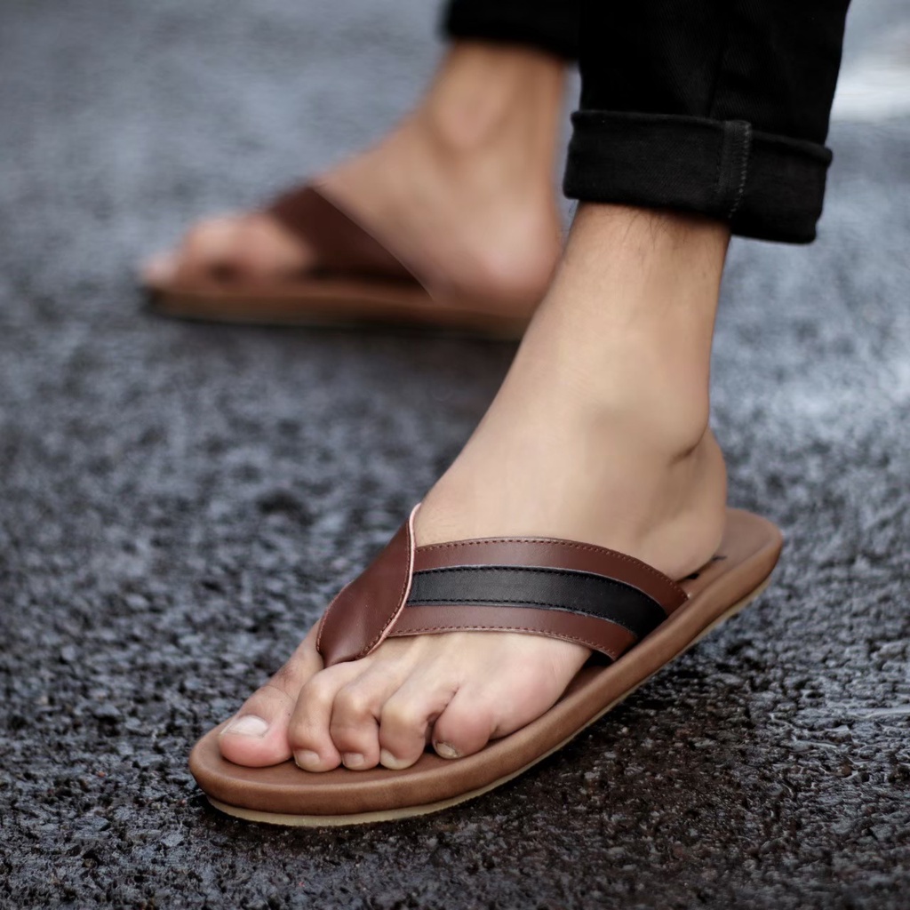 SANDAL JEPIT PRIA DEWASA SANTAI PRIA CEVANY KIANT KULIT ASLI ORIGINAL CASUAL 100% PRIA KERJA KANTOR NYAMAN || SANDAL JEPIT PRIA INDIAN TERBARU LEBARAN 2022