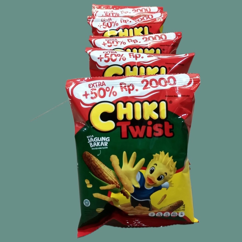 

1 Renceng - Chiki Twist Jagung Bakar Snack 22gr (10pcs)