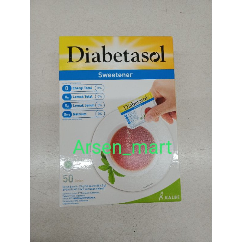 

DIABETASOL SWEETENER 50'S (isi 50sachet)