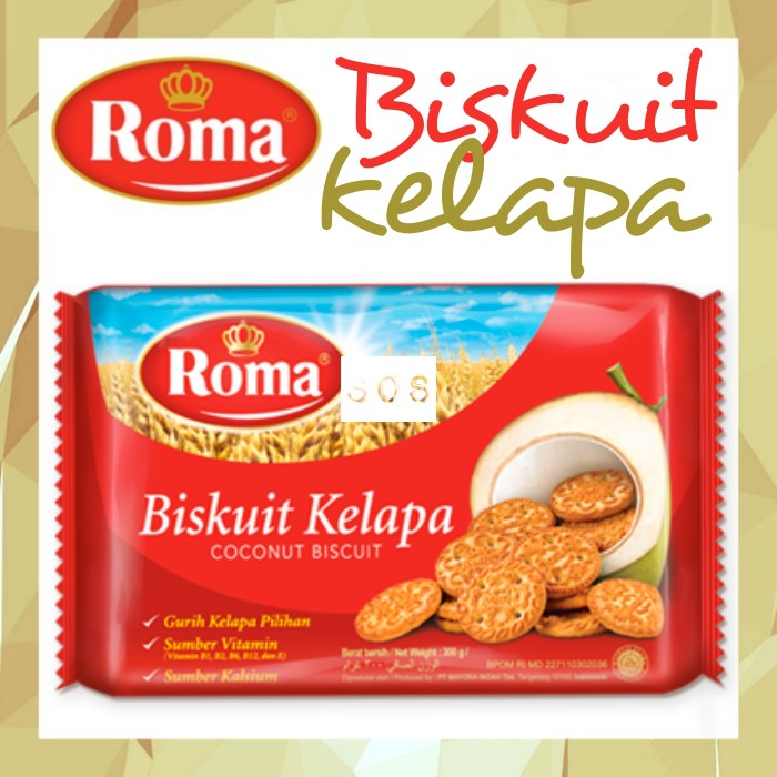 

《OS3》 Roma Biskuit Kelapa 300 gram - family pack
