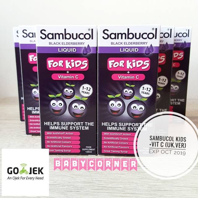 

Sambucol Kids +vit C UK version (BERKUALITAS)