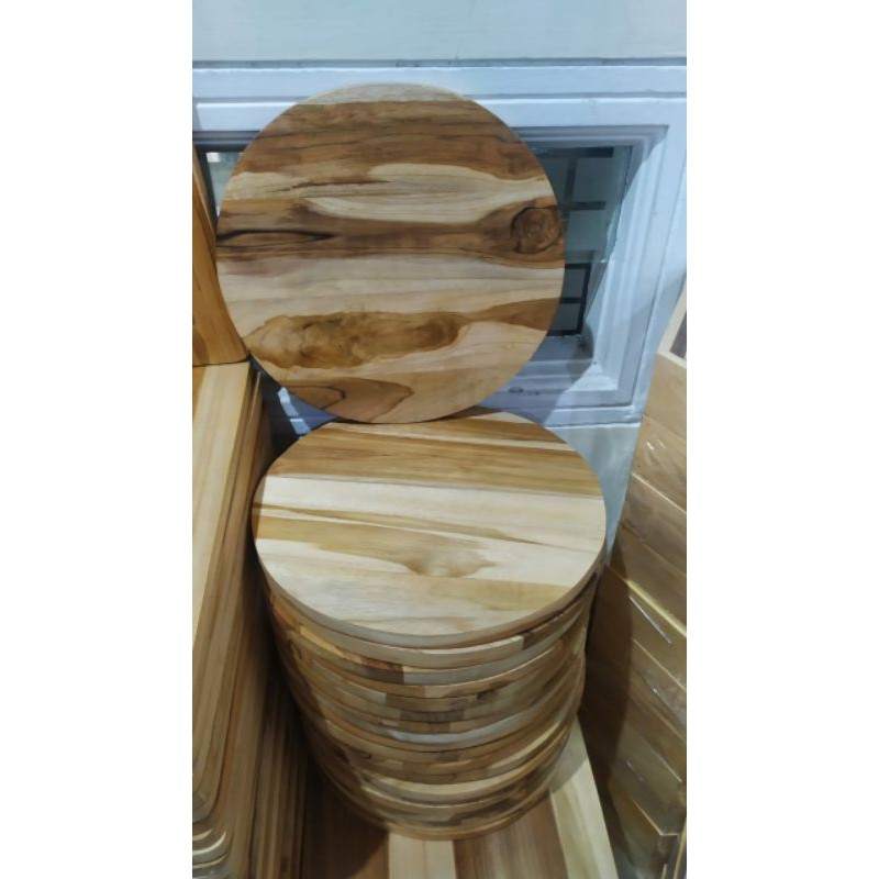 Talenan Kayu Jati Bulat/Telenan Kayu Jati Bulat D35 cm