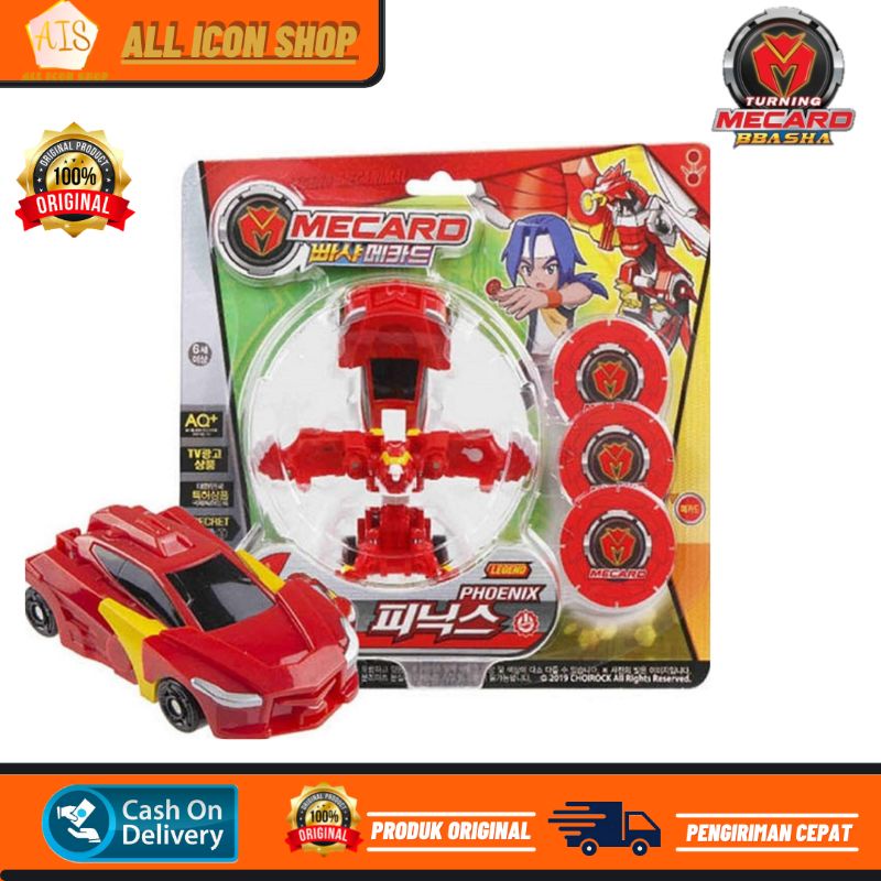 TURNING MECARD BBASHA LEGEND MECANIMAL PHOENIX ORIGINAL - Mainan anak transform robot