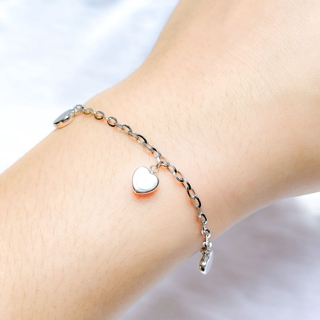 Rantai tangan gelang tali anak dan dewasa emas asli kadar 750 75% nori korea holo polo love bintang star putih whitegold 3 gram gr g