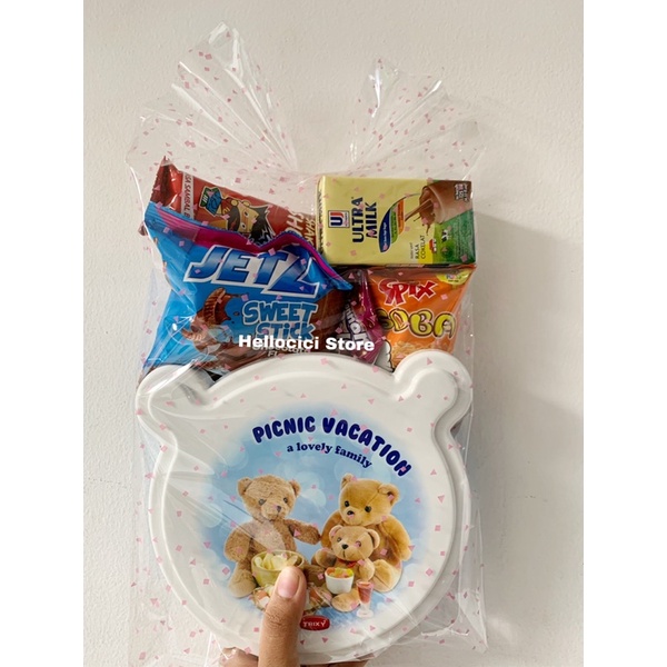 

PARCEL SNACK BINGKISAN + LUNCH BOX TRIXY BEAR KEMASAN ULTAH