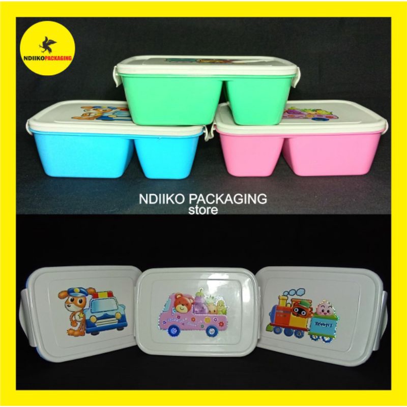 kotak makan anak | kotak makanan bergambar | kotak makanan plastik | tempat makanan plastik
