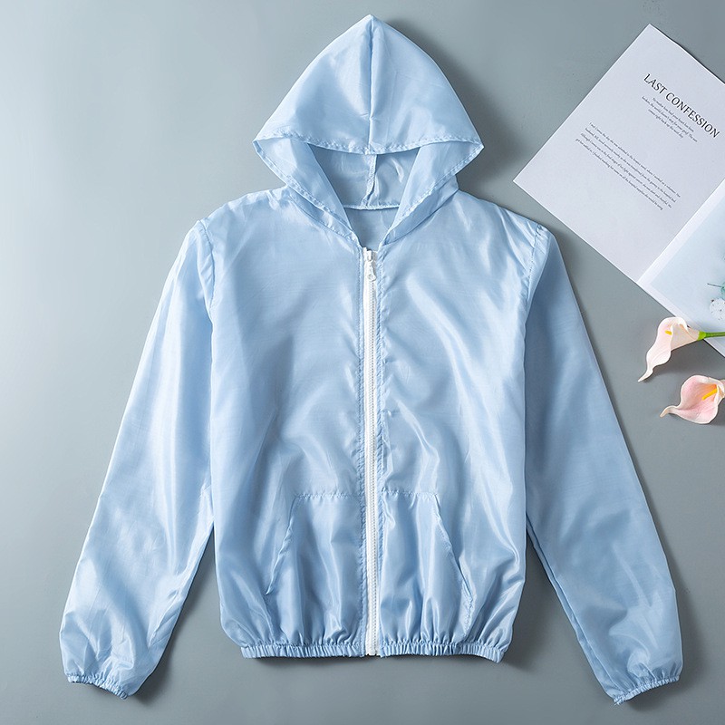 Jaket Polos Mantel Anti UV jaket pria Wanita bermacam warna Jaket Jogging-abu