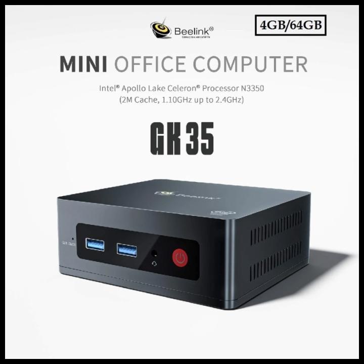 Beelink Gk35 4/64 Ssd Mini Pc Intel Apollo N3350 Dual Hdmi Windows 10