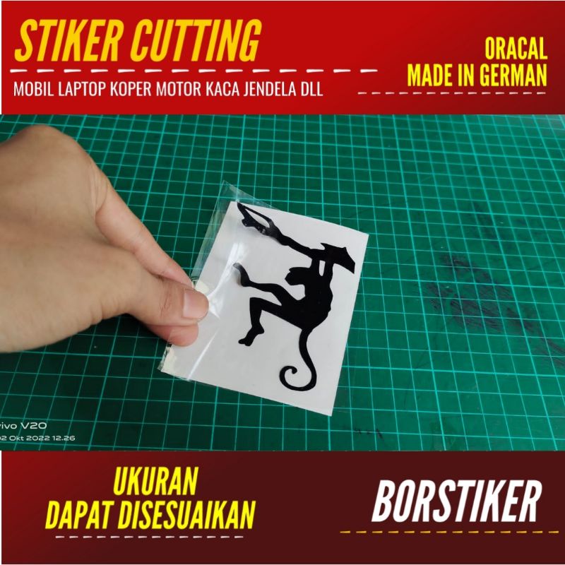 

STIKER MONYET GELANTUNGAN STICKER CUTTING ANIME LOGO DLL