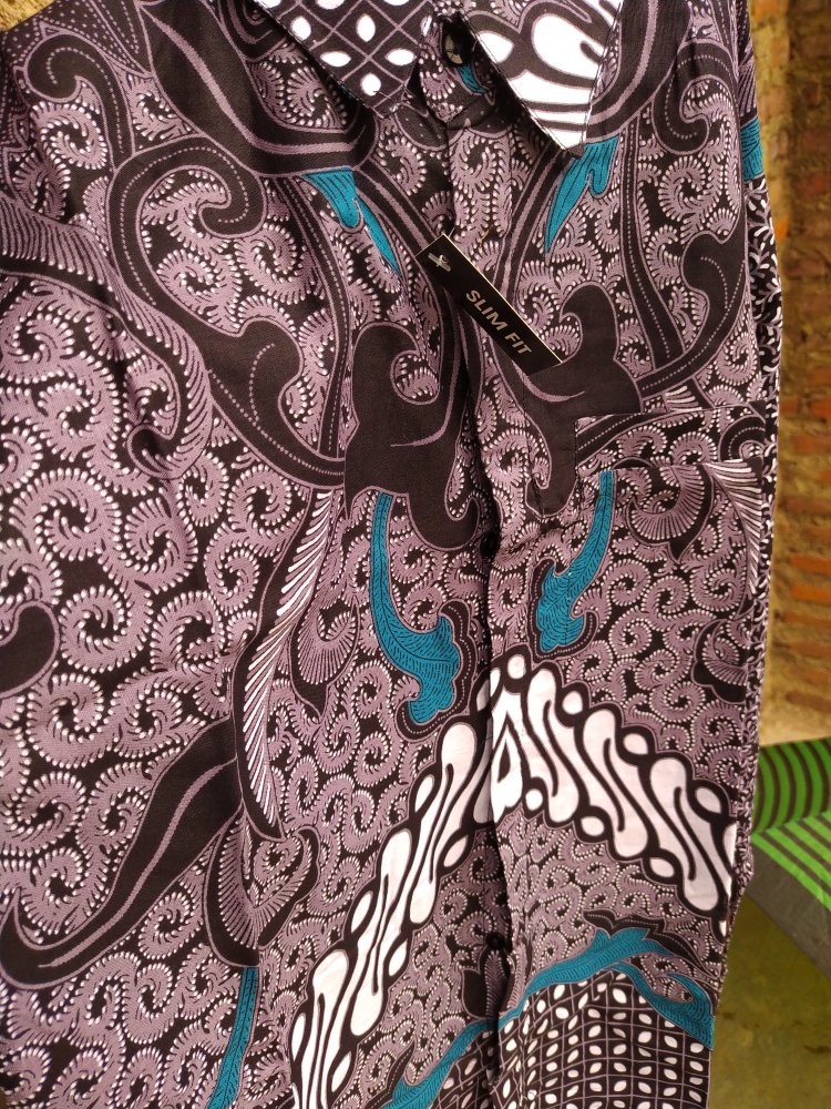 Kemeja Batik Pria Lengan Panjang Slim Fit Batik Pria Lengan Panjang Modern