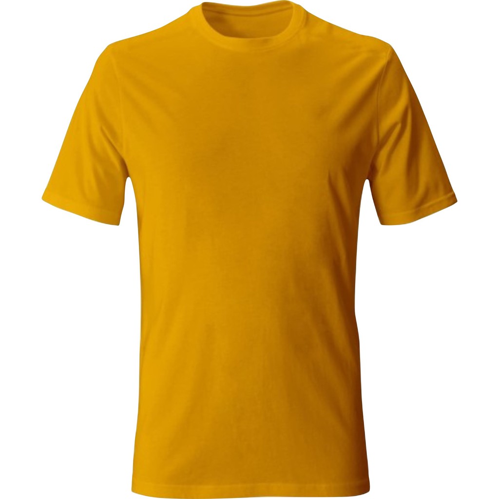 KAOS POLOS OBLONG TSHIRT DEWASA KATUN COMBED SIZE M L XL XXL -TERMURAH-MUSTARD