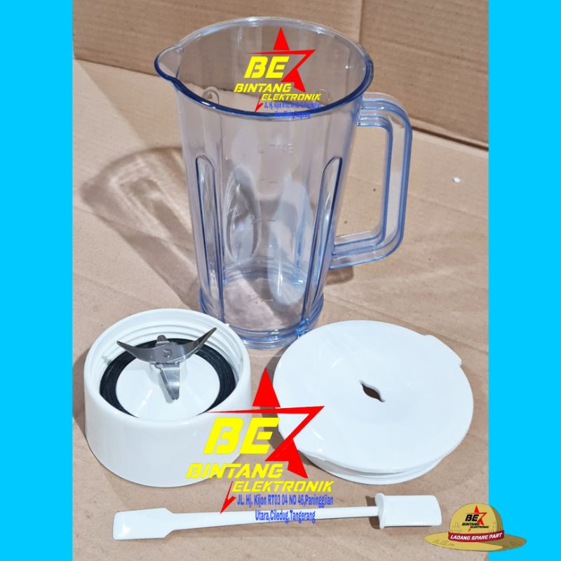 Gelas Tabung Jar Jus Blender National Omega 1 set Plastik Airlux/Sanex/Viva/Gmc/Viar