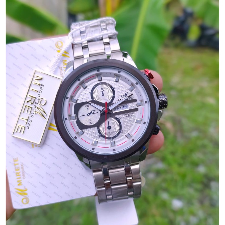 Jam Tangan Pria Mirete Origianal | Water Resistance  | Tanggal Hari Aktif Free Box