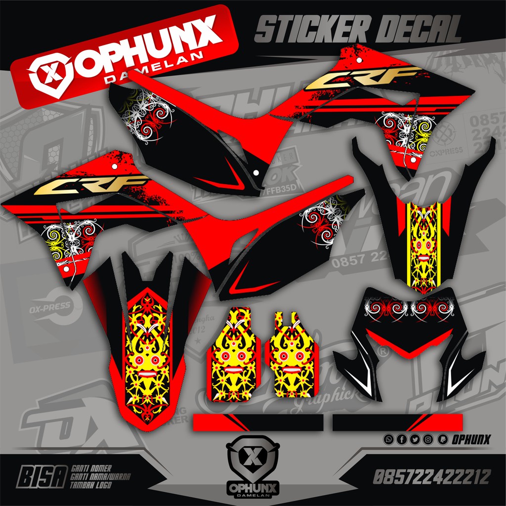 Sticker Decal CRF Motif Dayak