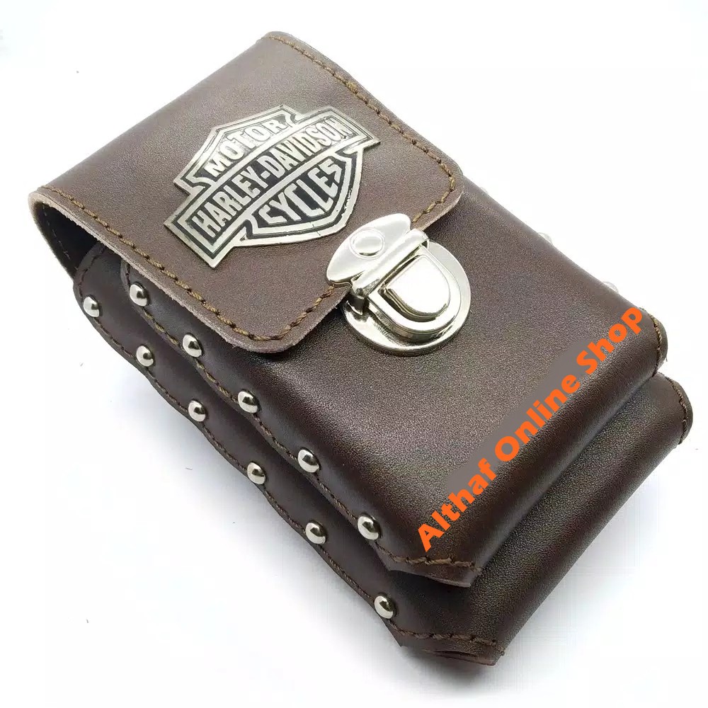 Dompet HP sarung HP pinggang kulit asli smartphone samsung xiomi double original leather alexia