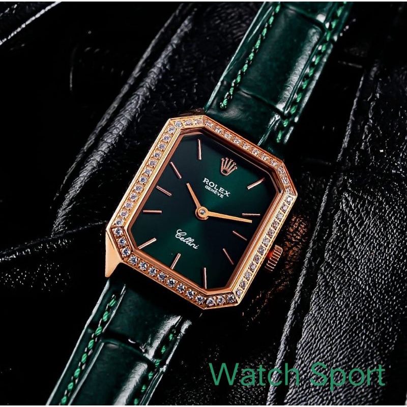Jam Tangan Wanita Merk Rolex Cellini Leathers Baterai