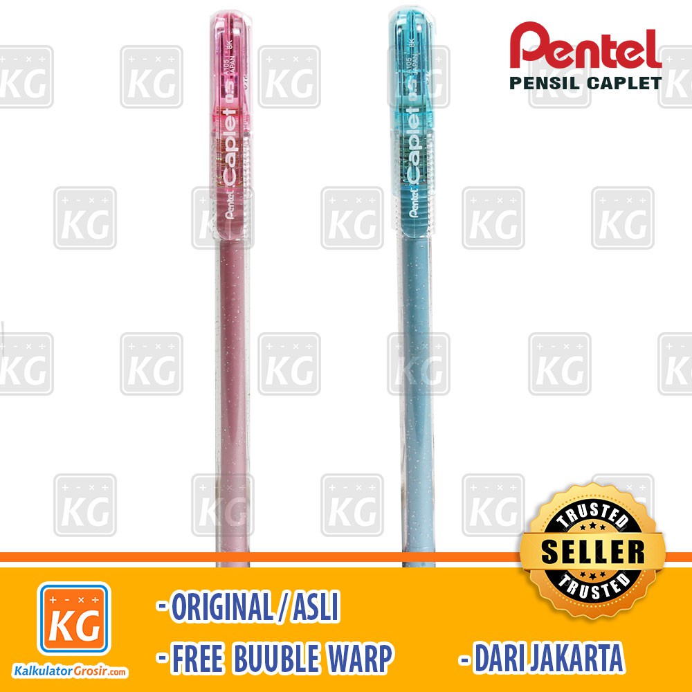 Pensil Caplet Pentel / Pensil Mekanik A105 0.5 Original / Asli Transparan Pensil Pentel