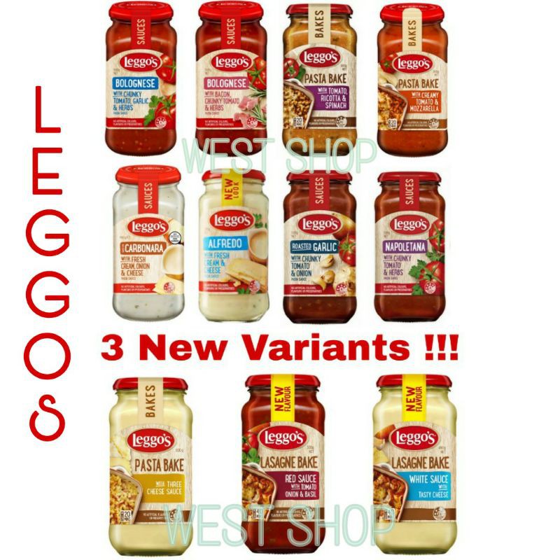Jual Leggos LEGGO'S CARBONARA, ALFREDO, BOLOGNESE, BACON, PASTA BAKE