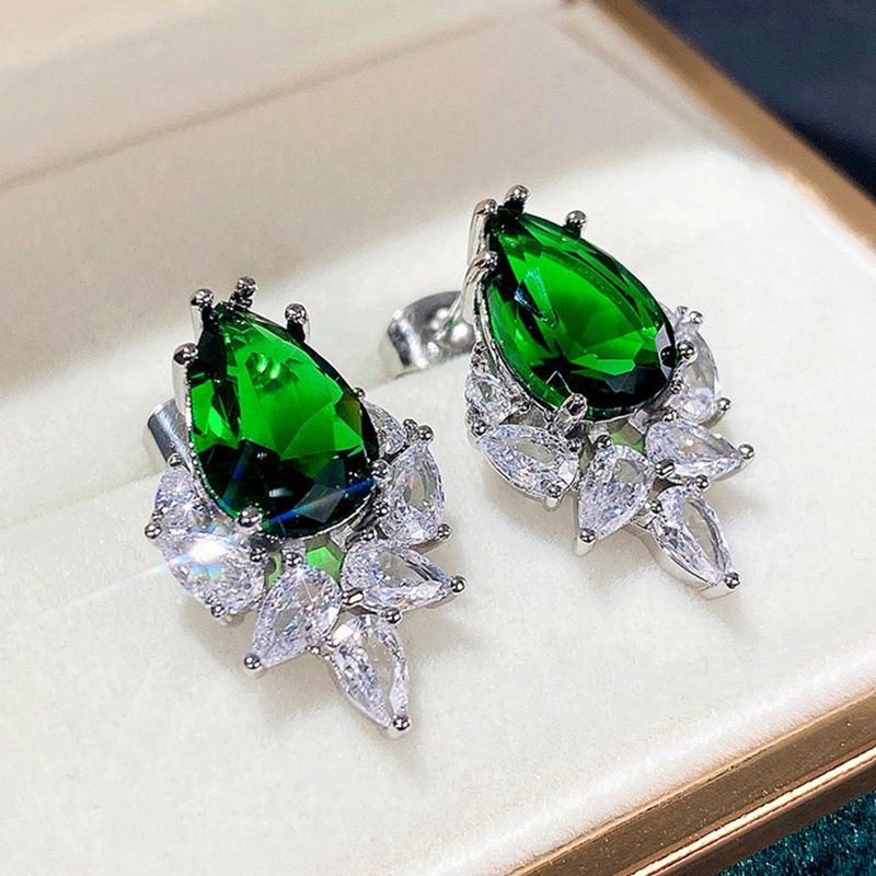 Anting Stud Warna-Warni Untuk Aksesoris Pesta Pernikahan Wanita